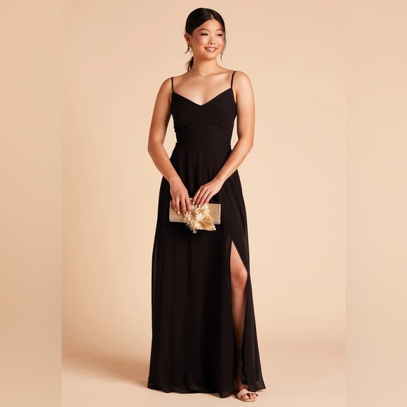 Birdy Grey - Devin Convertible Dress (Black Chiffon) with slit, size small - Picture 3 of 5